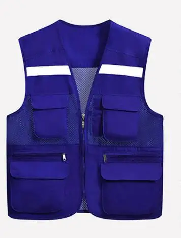 
Wholesale multi-purpose pockets promotion uniform team work outdoor wear design 4 seasons vest uniforms sleeveless jacket <span style=