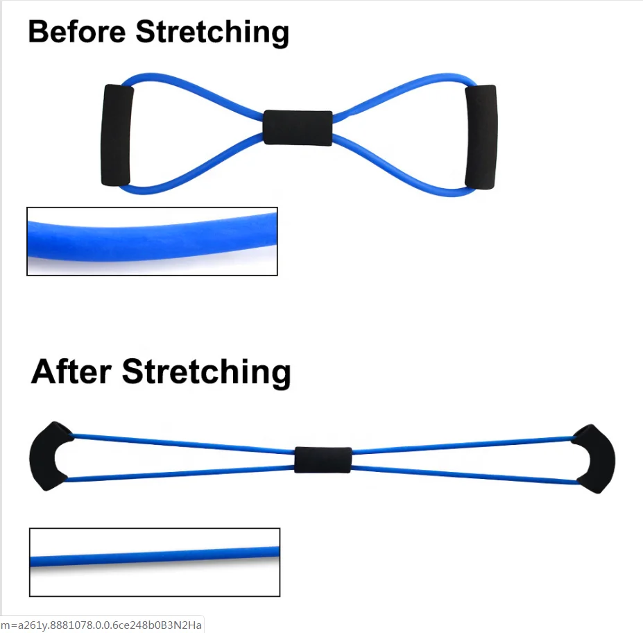 

Yoga Resistance Exercise Bands Gym Fitness Equipment Pull Rope 8 Word Chest Expander Elastic Muscle Training Tubing Tension Rope, Picture