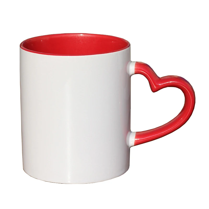 

Custom 11 OZ Sublimation Blank White DIY Ceramic Mugs for wholesale, White+inside color