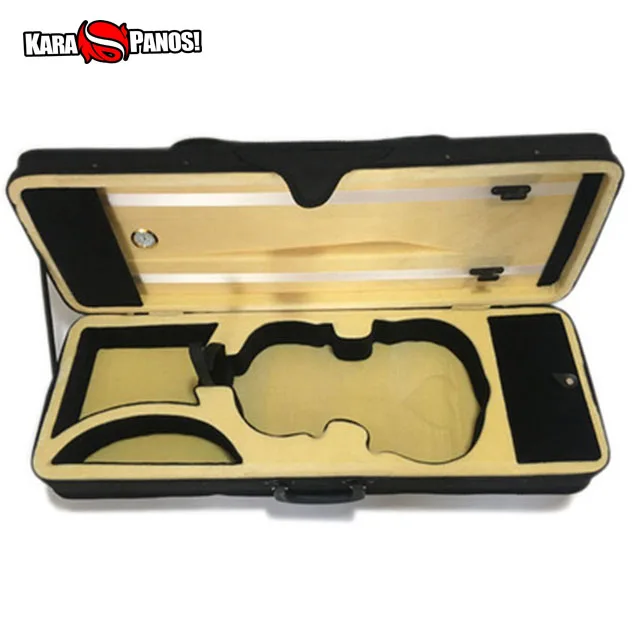 

Manufacturer Hot Sale Polyester Rectangular Portable Waterproof Violin Case Easy Carrying Double Violin Case For, Black