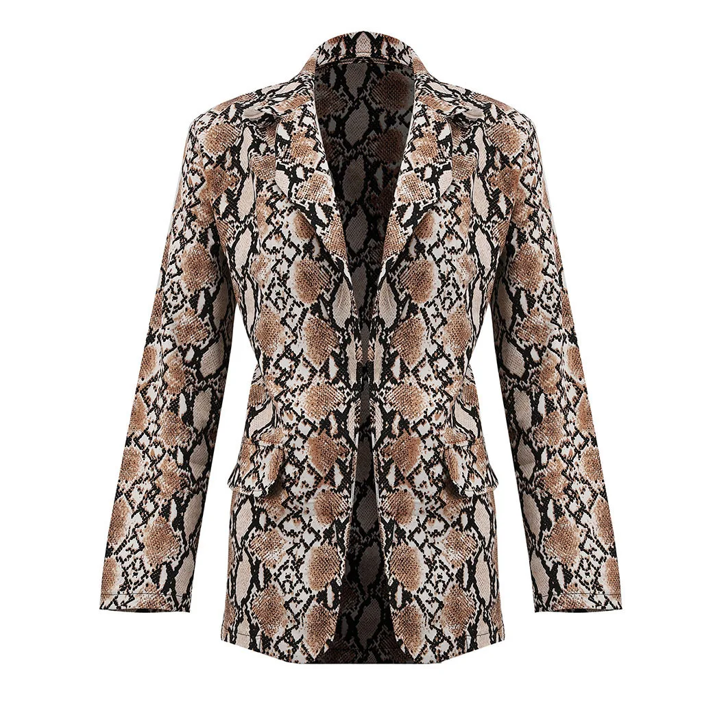 

Snake Print Women's Suit European and American New Style Women's Jacket