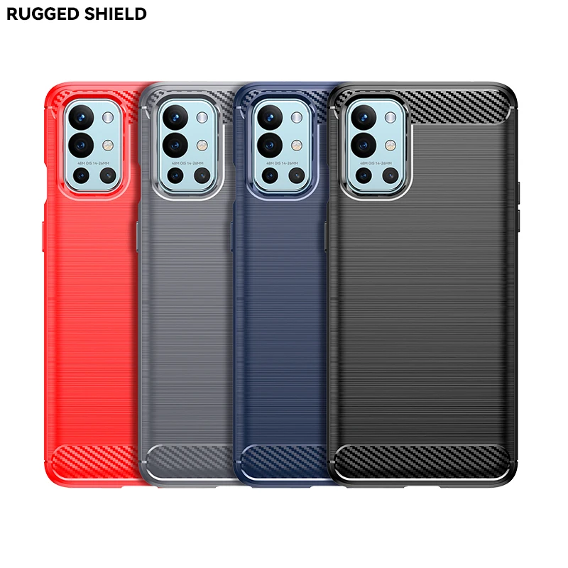 

Soft TPU phone Case For oneplus 9R Back Cover Carbon Fiber mobile Case For one plus 9r