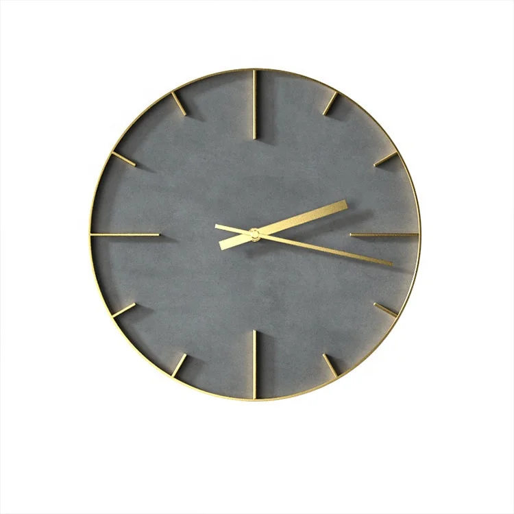 

Concrete Classic luxury decoration dining room fancy large 3d vintage wall clock modern large, Gray (customized )