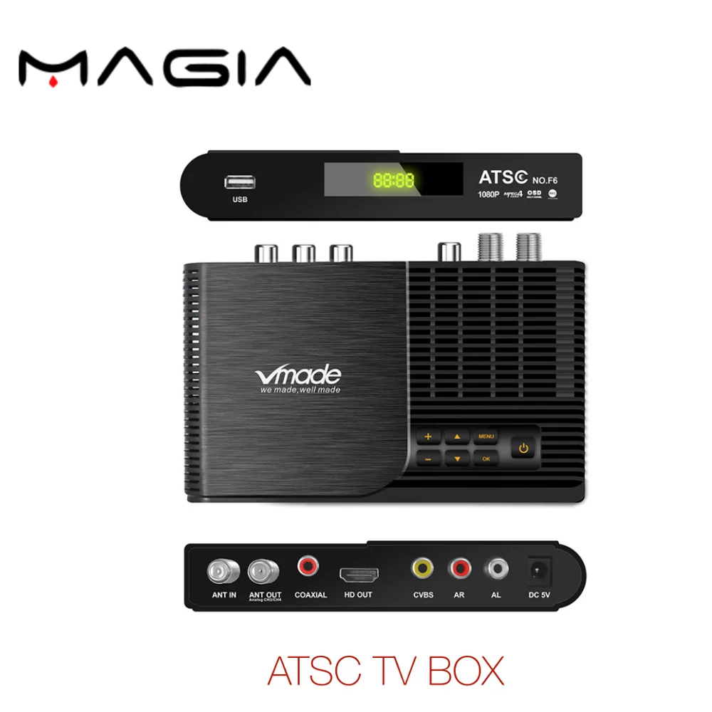 

Digital Full HD ATSC Decoder for USA Mexico Korea tv Broadcast with PVR Time shift Media player Free to air tv receiver box