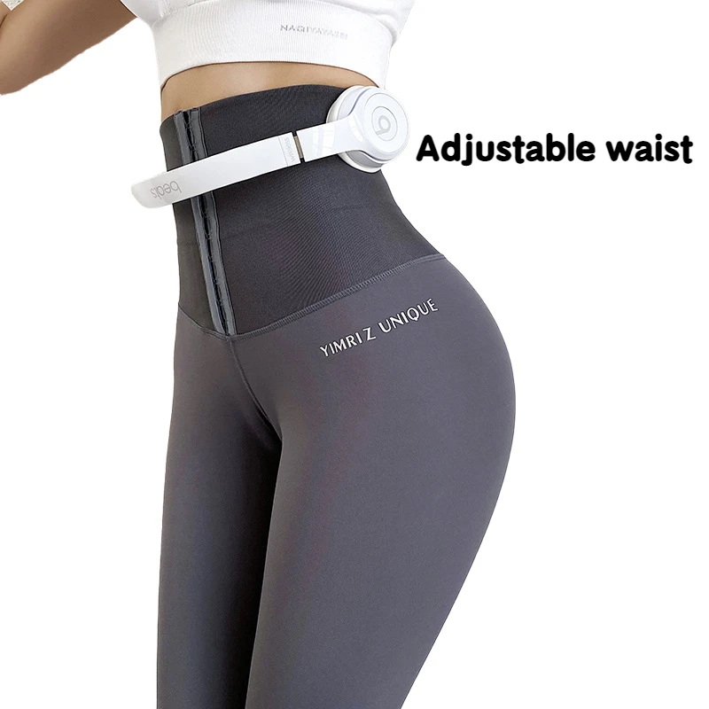 

Candice new design double-breasted Abdomen trousers XXXL tummy control super high waist fitness leggings