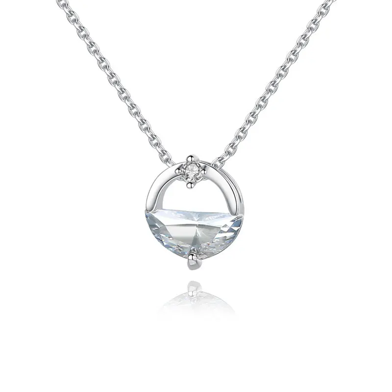 925 Sterling Silver Zicon Necklaces Pendants for Women Fashion Lady Festival Gift