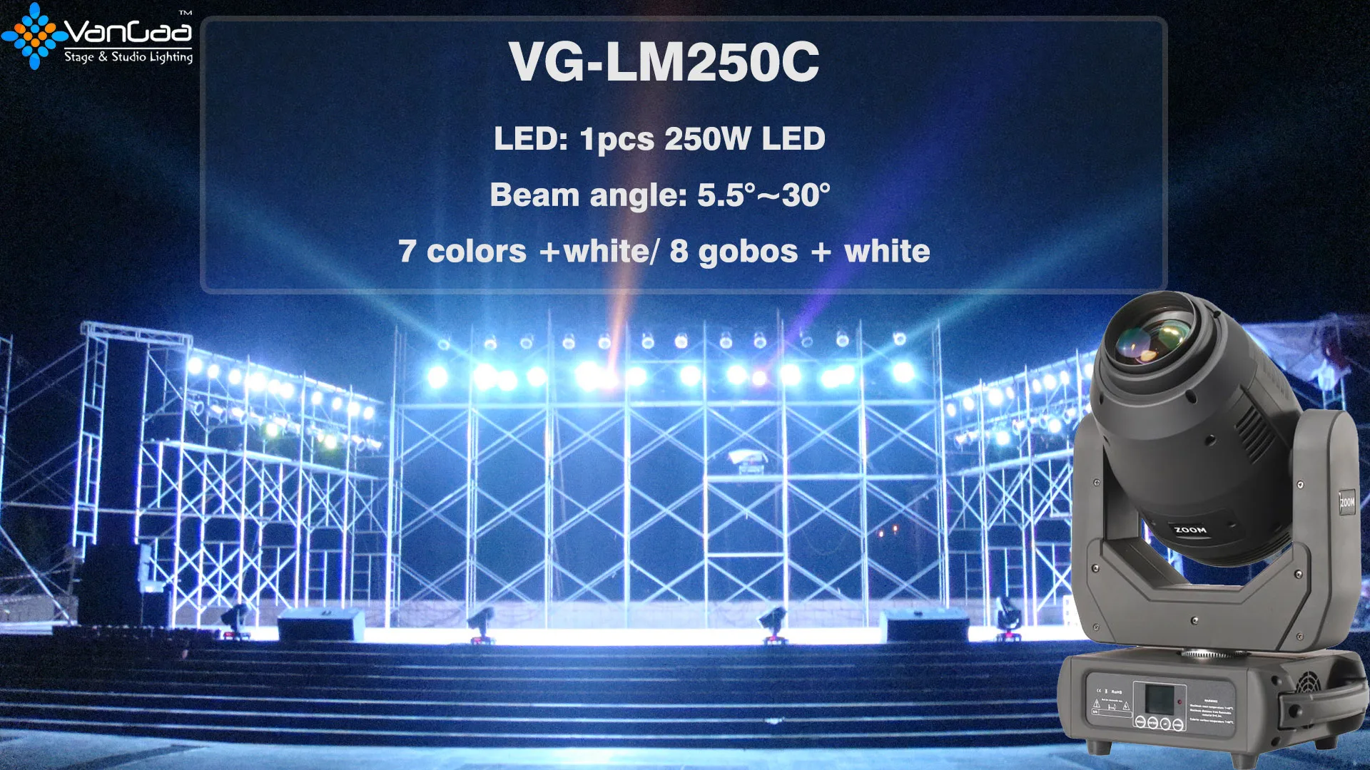 Sharpe Light Beam Spot Wash 3 In 1 Led Moving Head Light Stand 250w ...