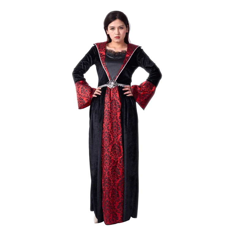 

Fashion Style Halloween costume Adult female red and black vampire dress