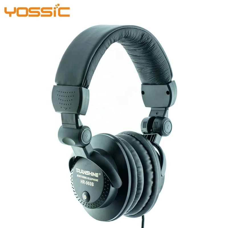 

New arrival dj headphones monitor professional studio monitor 50mm driver HIFI wired headphone, Balck