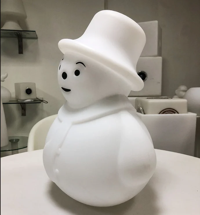 Christmas Gift Color Rechargeable Cute Children Snowman Silicone Kids Nursery Nightlight Lamp Baby Led Night Light For Kids