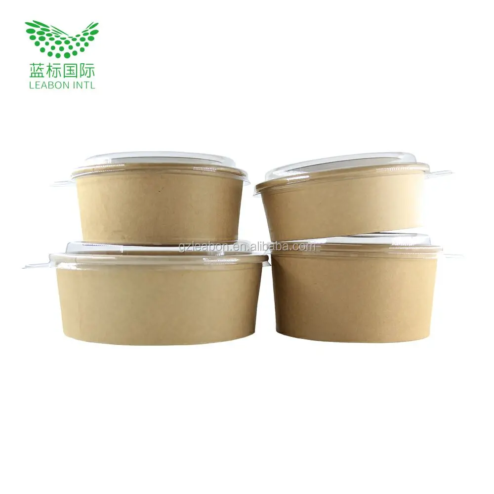 Wholesale Eco-friendly Biodegradable Disposable Kraft Paper Bowls For ...