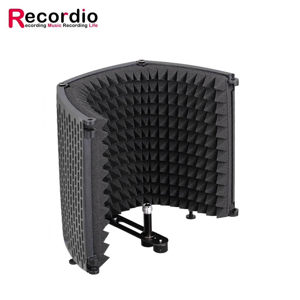 

GAZ-300A Recording Microphone Reflexion filter Microphone Portable Vocal Booth Studio Microphone Sound Lsolation Shield, Black