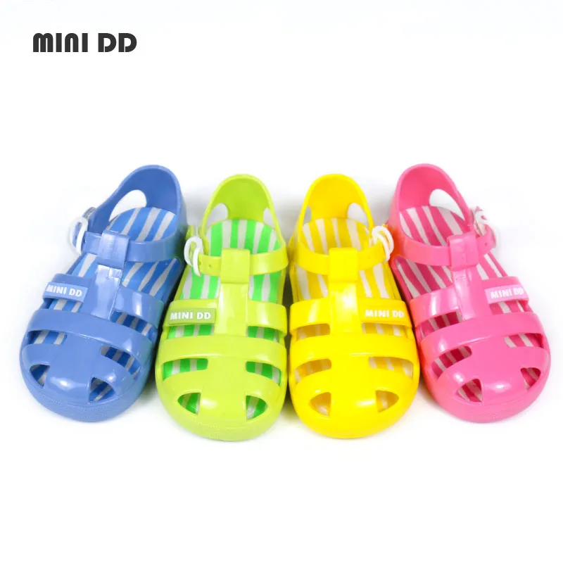 

MINI DD Summer Kid Gladiator Shoes High Quality Children Outdoor Beach Sandal for little Girl Toddler Jelly Flat Sandal