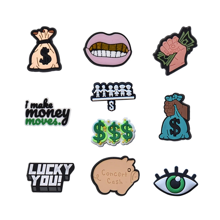 

Money Maker Shoe Charms Money Decoration Accessories designer clog charm for Girls Boys Party Gifts, As pictures show