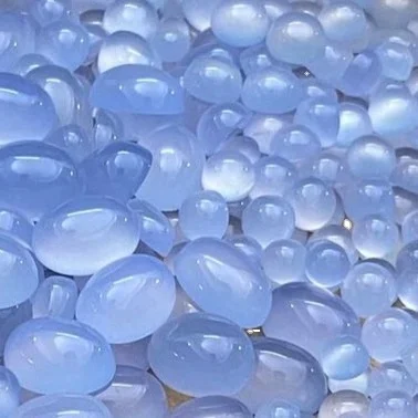 

Wholesale Blue chalcedony cabochons crystal gemstone blue agate jade jasper cabochons rings, Natural blue