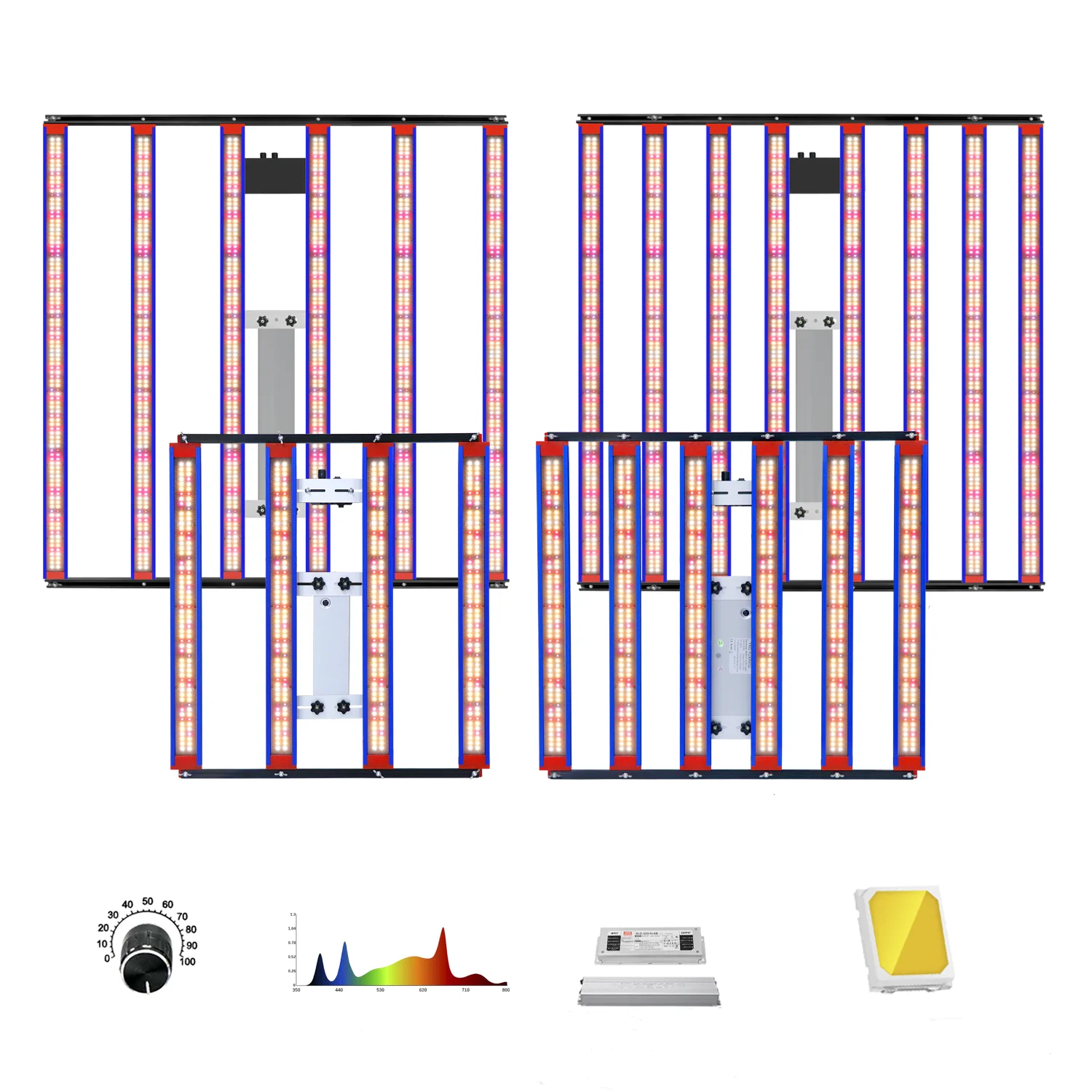 YXO Yuxinou EU BR Stock Phytolamp 800w 1000w Led Growlights Veg Full Spectrum Led Grow Light Lm301h Evo Lm282b 240w Grow Light
