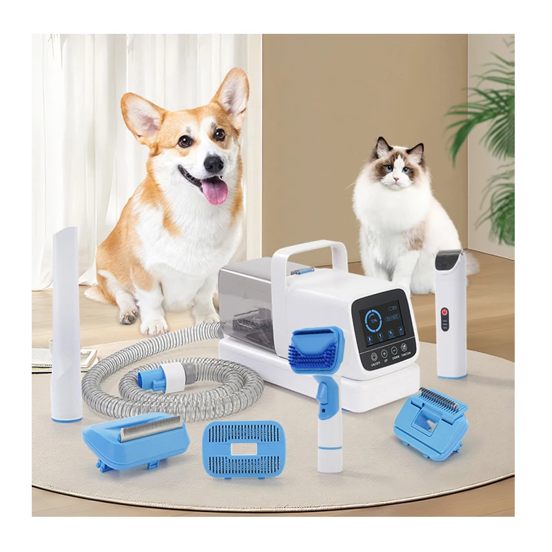 

6 in 1 Pet Grooming Vacuum Cleaner Pet Multi-function Electric Hair Clipper With Vacuum Suction Dog Cat Trimmer Brush