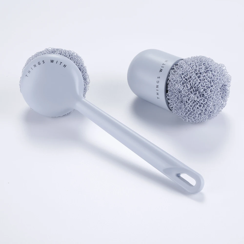 

Reusable Kitchen Dish Scrubber Sponge Set Non-Scratch Wire Ball Sponge Scrubber, Blue/white