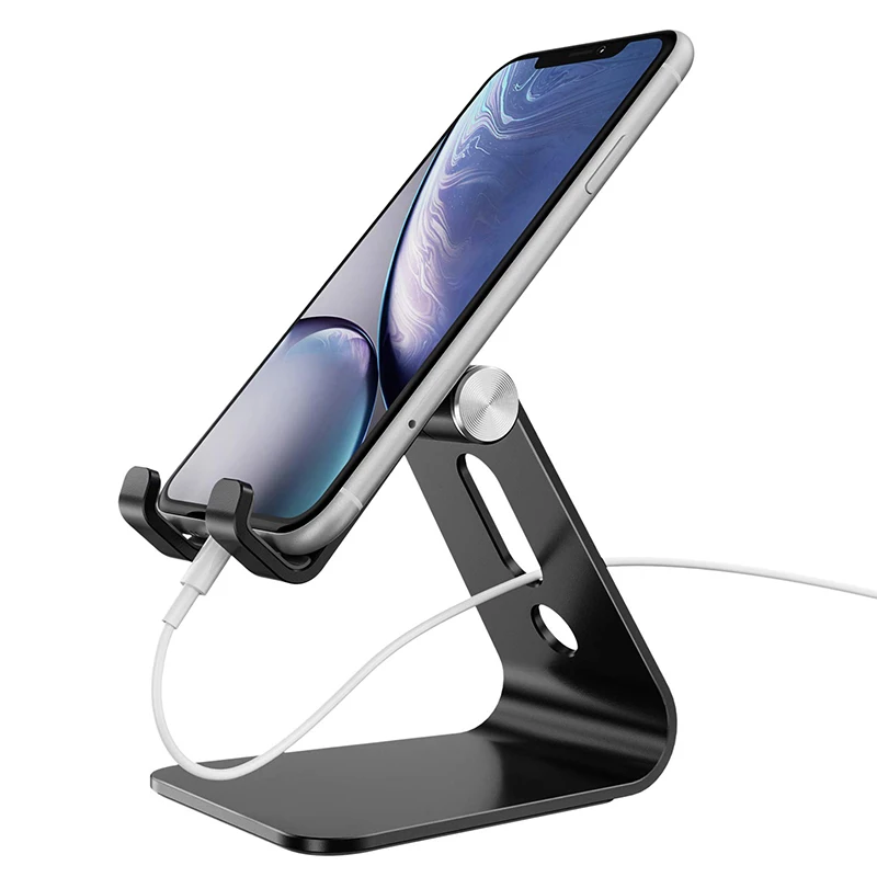 

wholesale price Universal adjustable aluminum alloy folding desktop phone stand holder foldable metal cell phone stand, Black,gold, silver, red