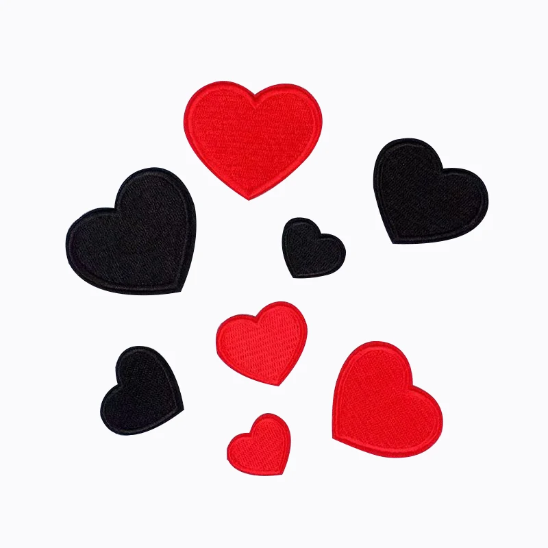 

Wholesale Cheap Iron On Heart Shape Embroidery Patch For Beret Or Clothing