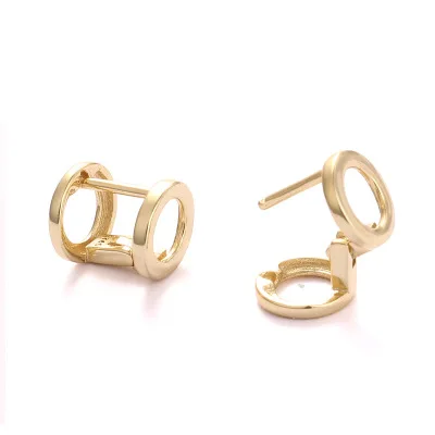 

Personality Design Earring 18K Plating Geometric 925 Silver Earring For Men, As picture