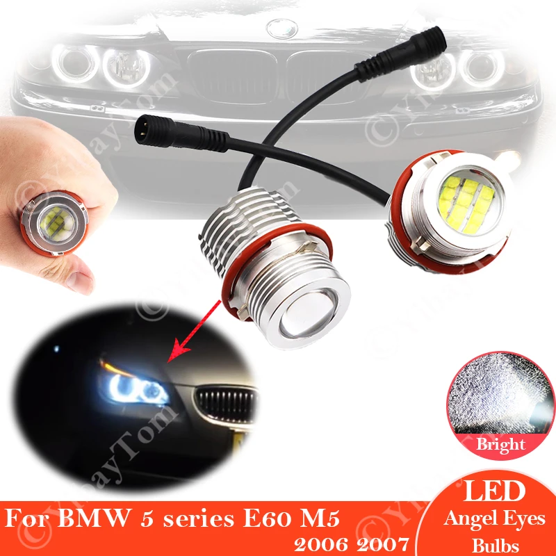 

For BMW 1 5 6 7 X5 X3 Series E60 M5 E61 E39 E87 E63 E64 E65 E53 LED Headlight Angel Eyes Bulb Halo Rings Light Car Accessories