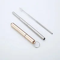 

Amazon hotsell Folding Stainless Steel Telescopic Collapsible Metal Drinking Straw with Case