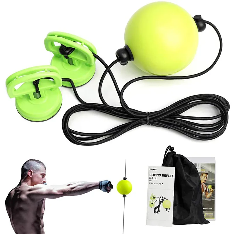 

Suspension Suction Cup Boxing Reflex Ball Fighting Ball Physical Training Reaction Speed Decompression Boxing Reflex Ball, Shown