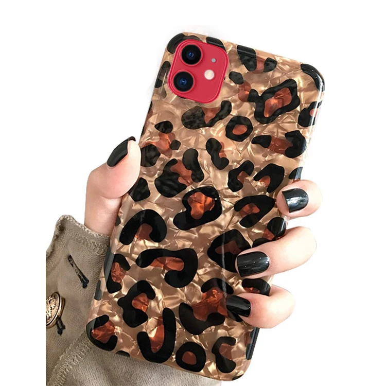 

XINGE Bling Crystal Clear Soft Leopard Print Phone Case For Iphone 11 Pro Max X Xr Xs Max, 4 designs