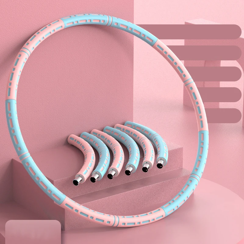 

High Quality Fitness Weight Loss Smart Stainless Steel Hula Hooping, Pink/blue/gray/green