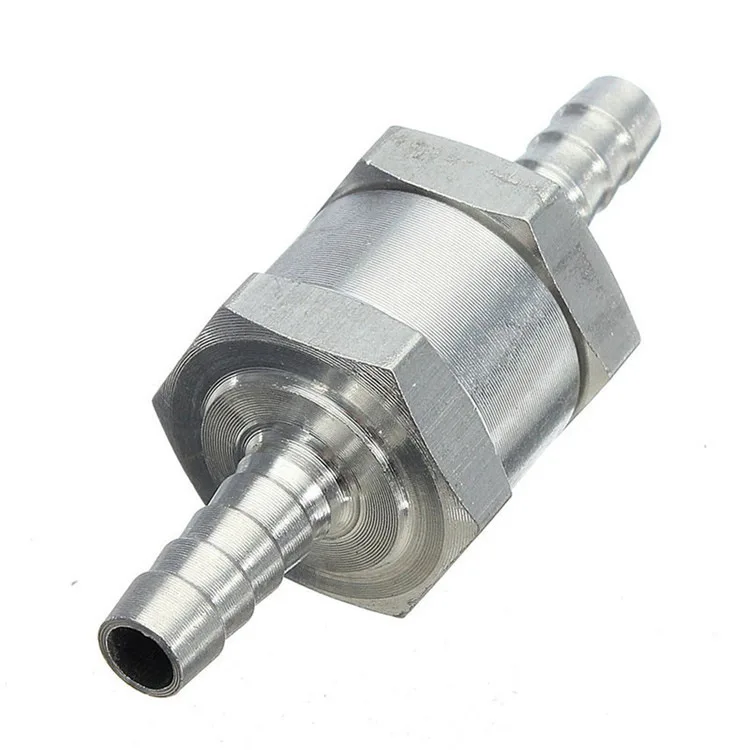 

Fuel pump one-way check valve 6/8/10/12mm aluminum alloy anti-reverse flow pagoda one-way valve, As picture