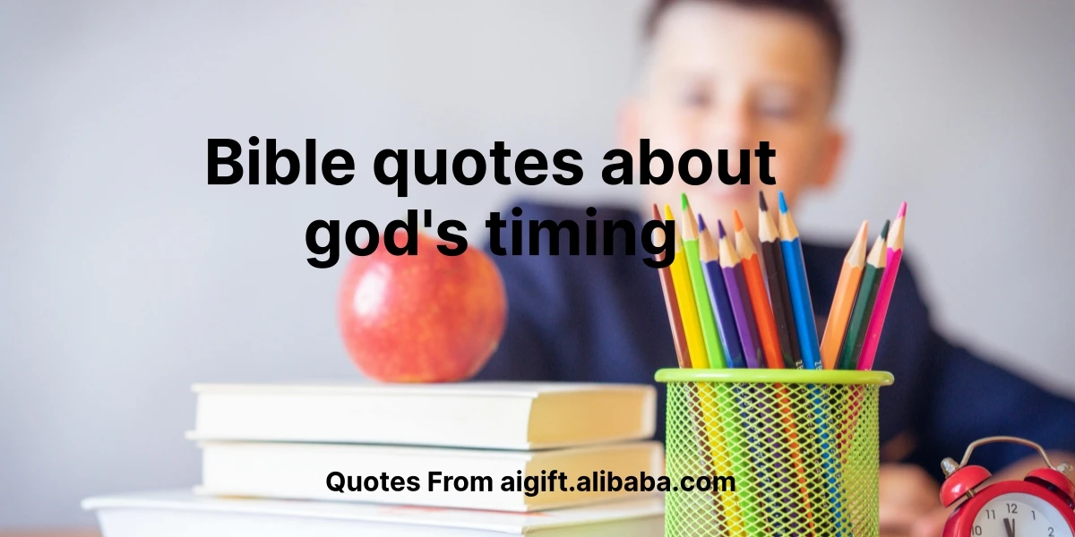 bible quotes about god's timing