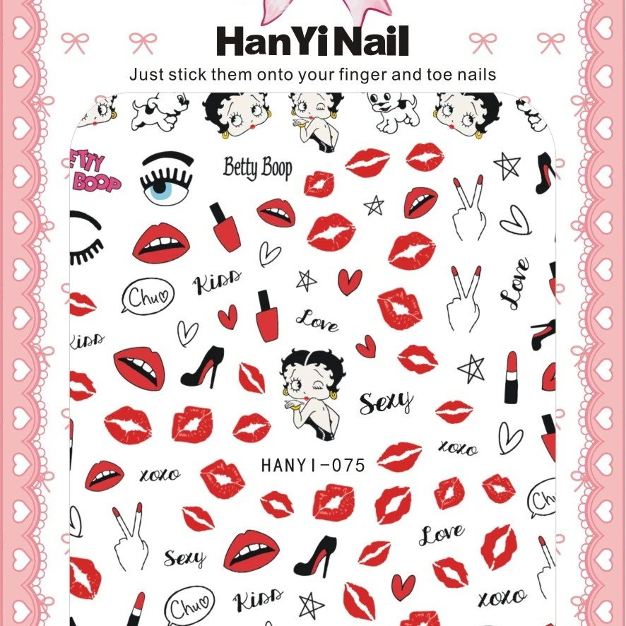 

HANYI065-081 Hanyi series Christmas cartoon cartoon nail stickers 3d nail art stickers