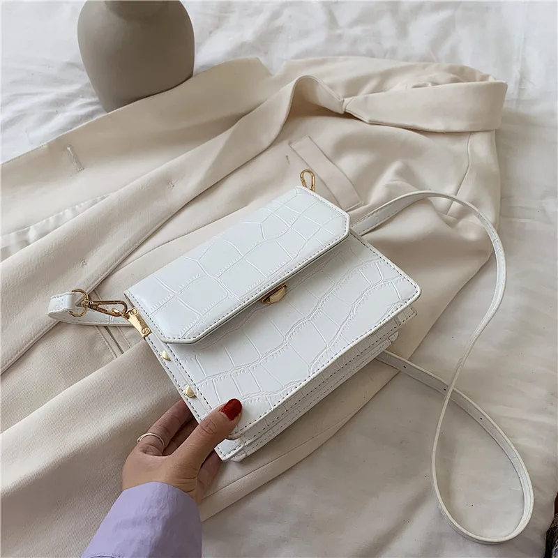 

2020 Trend Fashion Stone Pattern Small Shoulder Bag Purse PU Leather Ladies Hand Bags Handbag
