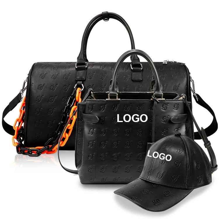 

2021 Handbags Hats Sets New Messenger Bag Sac A Main Matching Bucket Hat Duffle Bag Backpack And Purse Set Women Wholesale