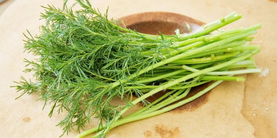Basket filled with freshly picked dill weed heads