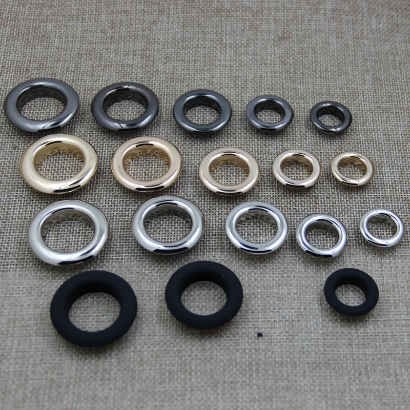 

Factory direct high quality round metal copper grommet eyelets for clothing and shoes, Customized