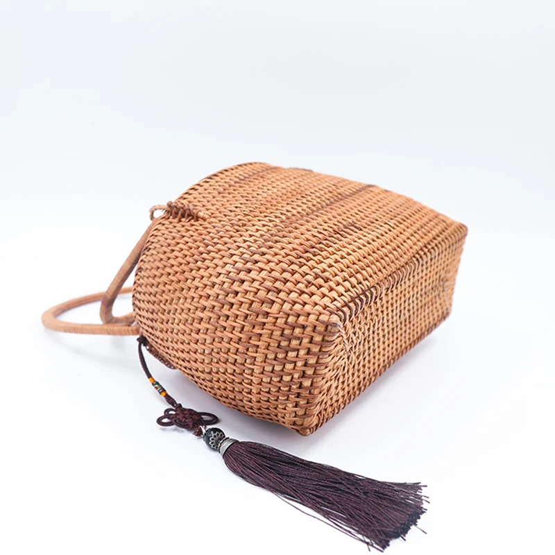 

2021 Wholesale Business Gift Rattan buy handbag Handmade Custom Logo, Customized color