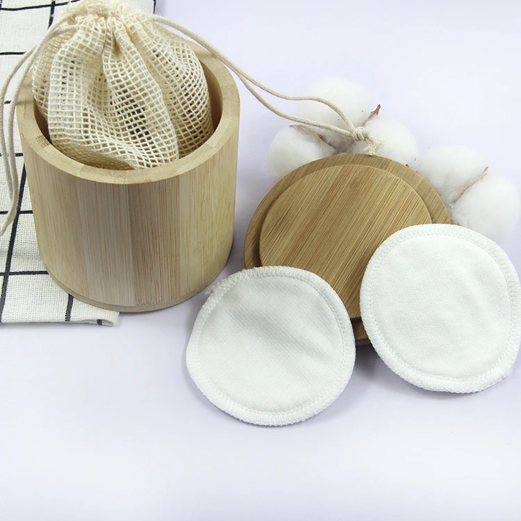 Reusable 2/3 Layers Custom Cotton Pads Bamboo Box Buy Custom Bamboo