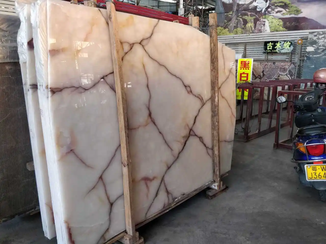 豪华酒店用红花冰玛瑙板