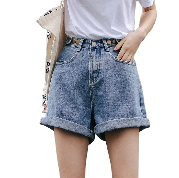 

Streetwear High Waist Wide Leg Denim Shorts For Women Jean Shorts Women Loose Short