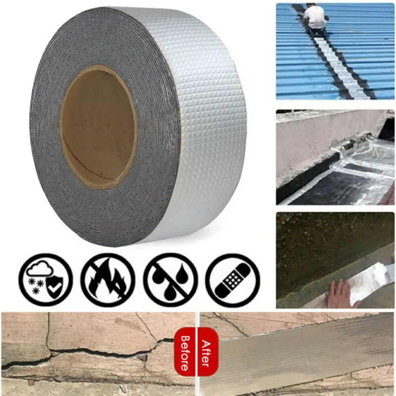 Free Sample Super Strong 3m 5m Aluminium Foil Butyl Rubber Waterproof Tape for Used in Metal Roof
