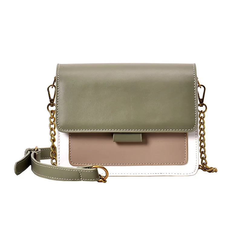 

2019 Fashion Design Small Square Waterproof Leather Messenger Satchel Cross Body Women Ladies Handbag, Black, green, pink, yellow or customized