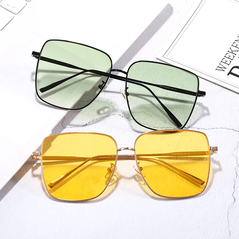 Superhot Eyewear 28632 Fashion Tinted Sun glasses 2020 Trendy Square Metal Sunglasses