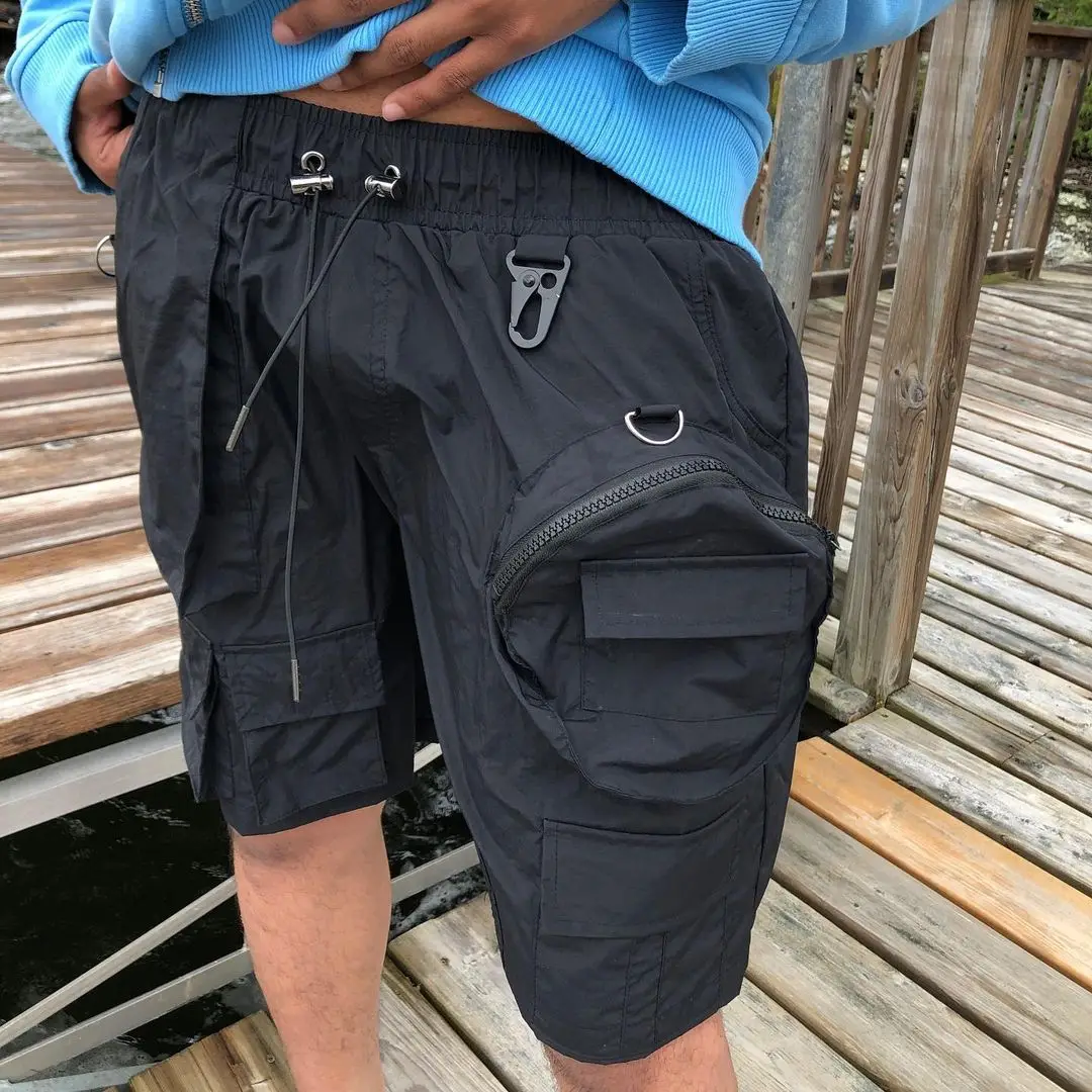 

OEM Shorts Long Drawstring drop shipping FOG men nylon stock cargo short military cargo pants