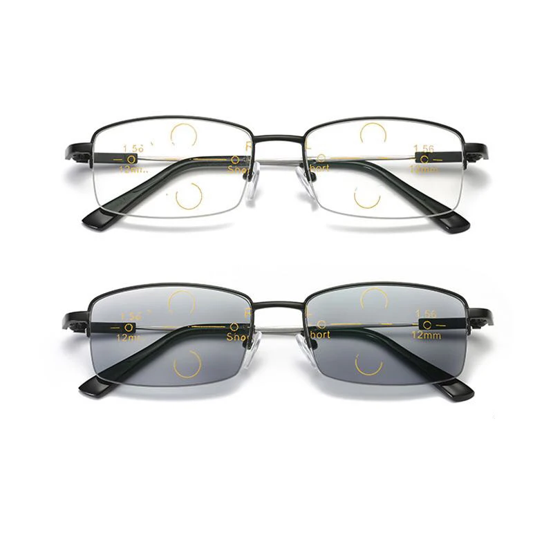 

SKYWAY Smart Multifocal Anti Blue Light Blocking Color Changing Presbyopia Photochromic Reading Elderly Glasses
