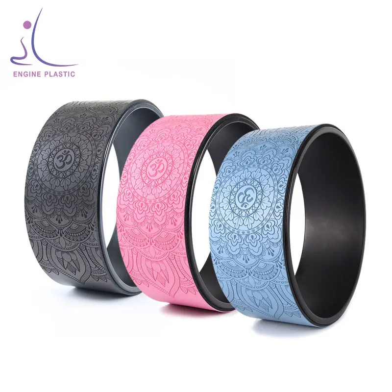 

Custom 3 pack natural rubber PU top fitness back pain yoga roller wheel