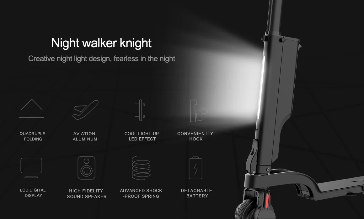 Portable backpack china electric scooter with removable battery