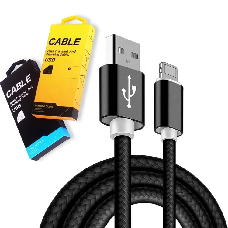 
Wholesale Long 1m 2m 3m for Mobile Phone Cable USB Nylon Braided Micro USB Cable Charging Cable for Iphone Samsung 