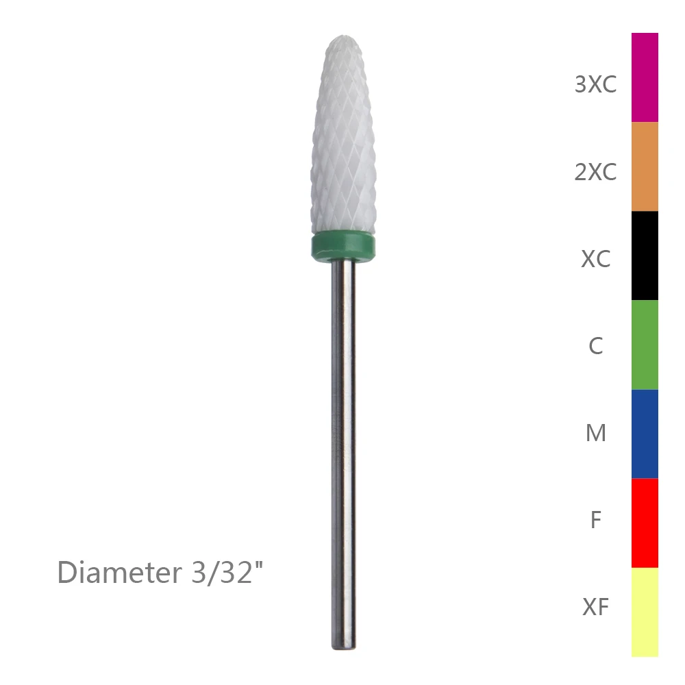 

China Wholesale Polishing Rounded Top Ceramic Nail Drill Bit, White/black/pink/blue